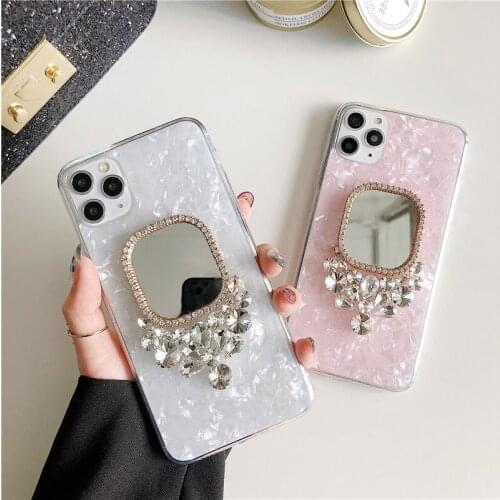 Korea bling Diamond mirror soft silicon phone case for iphone 6 7 8 Plus X XS XR MAX 11 Pro 12 for samsung Galaxy S20 S8 cover