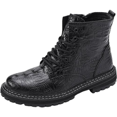 Fine Zero Fashion Casual Boots Men 2021 Autumn Winter Comfy MD Durable Outsole Men Shoes high quality Genuine leather Men Boots