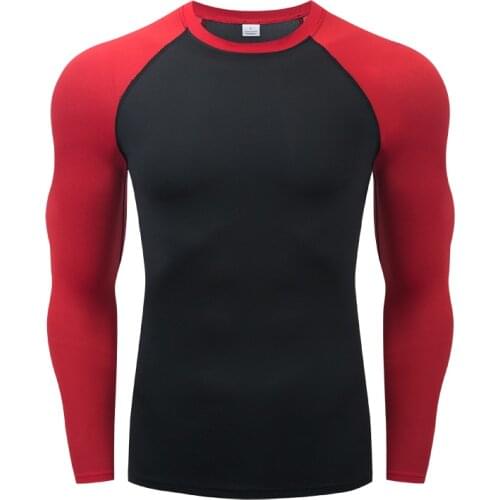 2021 New Running Shirt Mens Rashgard Long Sleeve Gym Shirt Sportswear Compression Dry Fit shirts For Men Fitness Sport T-Shirts