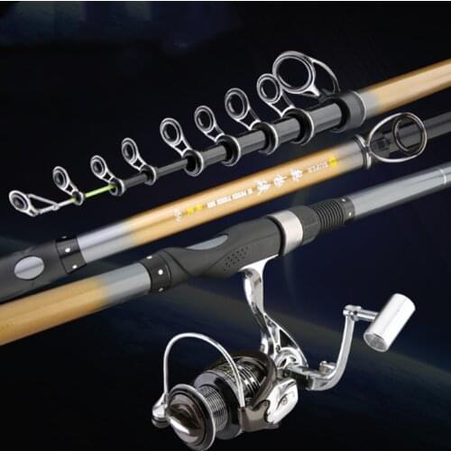 2021 new telescopic fishing rod 2.4m—5.2m ultralight hard carbon fiber short section portable outdoor sports fishing tackle