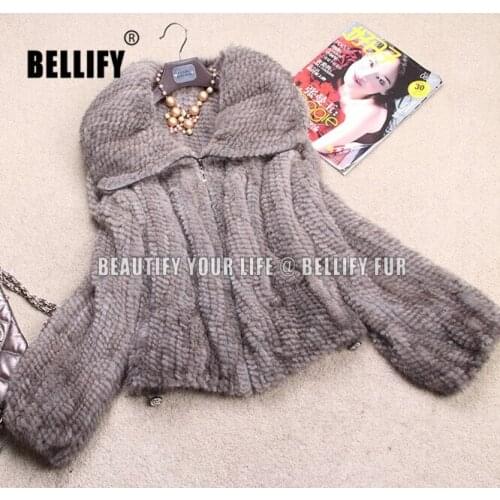 New arrival Top sales Vintage 2020 Luxury Genuine mink Fur kniited jacket Outwear ,Female High fashion warm Coat