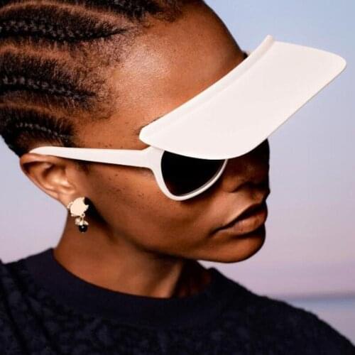 RBRARE Oversized Sunglasses Women 2021 Fashion Hat Flip Sunglasses Luxury Designer Sunglasses Women/men Punk Lentes De Sol Mujer