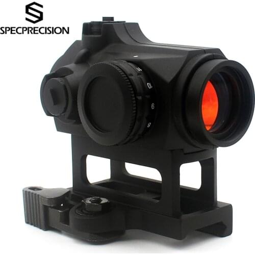 Specprecision HD Airsoft 3MOA Red Dot 20mm Rail Riflescope Hunting Optics Tactical Scope Collimator Sight w/QD Riser Mount