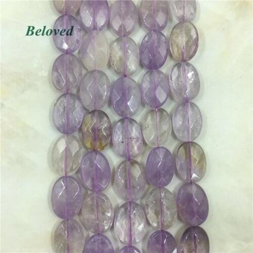 Oval Faceted Druzy Amethysts Slice Loose Beads, Natural Purple Crystal Quartz Slab Necklace Making Spacer Findings, BG18068
