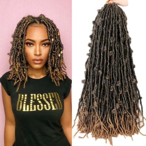 Full Star Butterfly Faux Locs Synthetic Crochet Braids Hair Extensions 12 Strands/pack 14‘’ 18‘’24‘’ Natural Black Braiding Hair