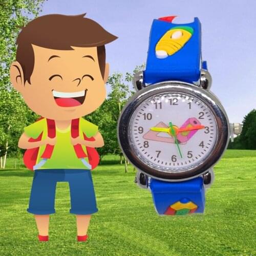 Dropshipping Childrens Watch Ruler Pencil School Bag Pattern Quartz Kids Wristwatch Student Learning Gifts for Boys Girls Clock