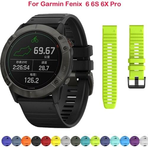 26 22 20MM Band Silicone Strap For Garmin Fenix 6 6S 6X Pro Watchband For Garmin 5 5S 5X Plus 3 3 HR Quick Release Watch Band