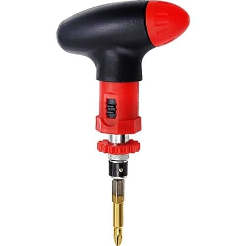 Manual T Type Ratchet Screwdriver Quick Bolt Driver Batch 1/4inch 6.35mm Forward Reverse Screwdriver Bit