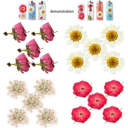 1 Set Crystal Epoxy Resin Mold with Dried Flowers Cigarette Lighter Silicone Mould for DIY Crafts Cigaret Lighter Casting Tool
