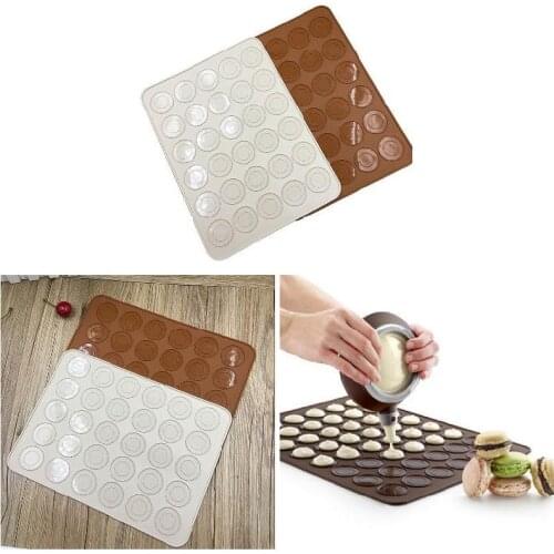 Silicone Macaron Macaroon Pastry Oven Baking Mould Sheet Mat 30-Cavity DIY Mold Baking Mat JDH88