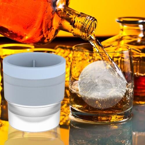 Ice Ball Silicone Round Hockey Whiskey Easy To Demould Reusable Ice Cube Tray Sphere Mould Party Bar Tray Kitchen Gadgets