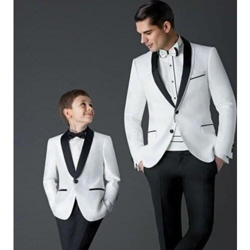 2020 New Style boys suits for weddings Children Suit new Black/White Kid Wedding Prom Suits blazers for boys (Jacket+Pants+Tie )