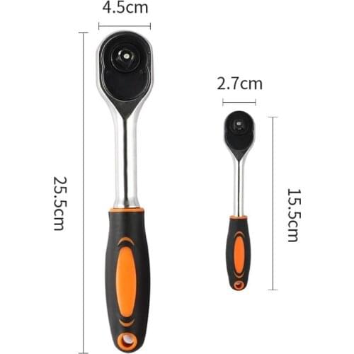 1/2" 1/4" High Torque Ratchet Wrench for Socket 72 Teeth Quick Release Car Auto Repair Hand Tools