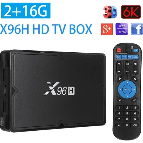 X96H Android 9.0 TV Box 2GB+16GB Quad Core 6K Enjoyment Dual Wifi USB3.0 USB2.0 Google Player Youtube Set Top Box