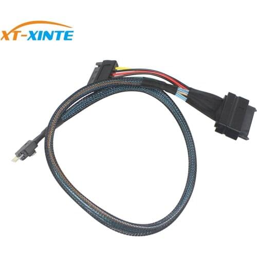 XT-XINTE U.2 Adapter Cable SFF-8654 Slim SAS to SFF-8639 Line for NVME SSD PCIE Cable Mainboard 750 P3600 P3700 M.2 SSD