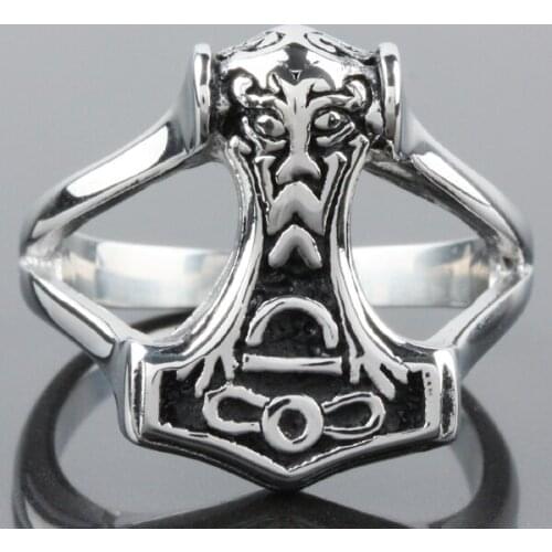 Vintage Punk Carved Mens Ring Jewelry Hip Hop Rock Finger Ring Unisex Women Male Accessories