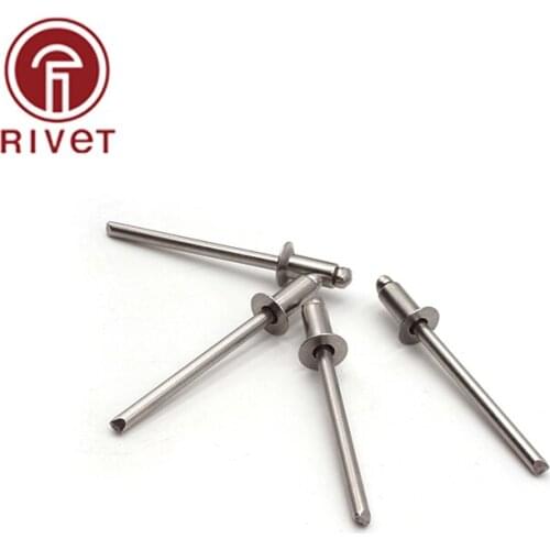 Rivets ISO15984 M4.8*16/18/20/22/25/30/35 200PCS Stainless Steel Blind Rivets Open End Countersunk Head Rivets Decorative Rivets