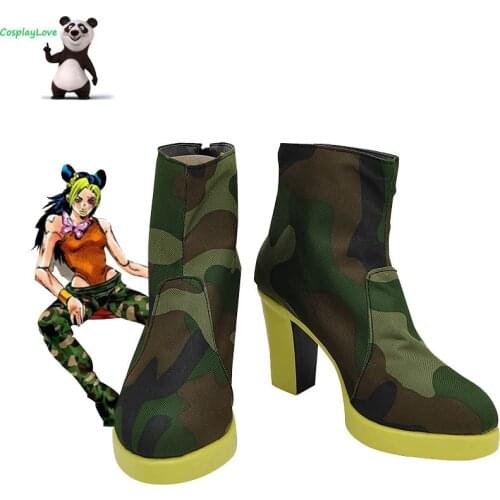 JoJos Bizarre Adventure: Stone Ocean Jolyne Cujoh 14 Years Shoes Cosplay Long Boots Leather Custom Made For Halloween