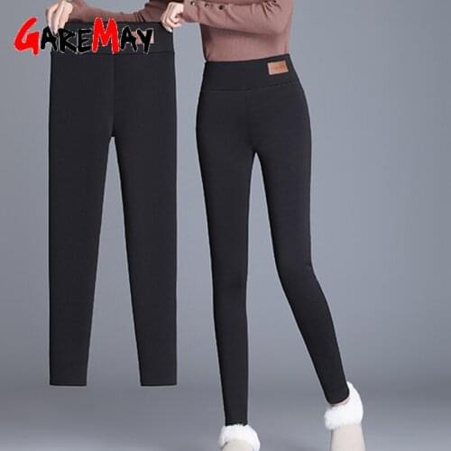 Womens Winter Leggings 2020 Plus Size Warm Pants Velvet Thick Large Size Slimming Cashmere Warmed Leggings With Fleece