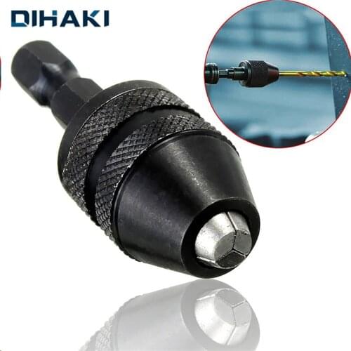 0.3-3.6mm Keyless Drill Chuck Bit Screwdriver Impact Driver Adaptor 1/4''Hex Shank Drill Bit Tool Quick Change Convertor Adapter