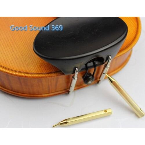 1pcs Ebony 4/4 Violin Chin rest and 1pcs New Golden Chinrest screw wrench