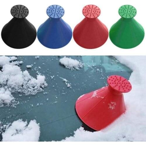 2@# High-quality Tool Winter Auto Car Magic Window Windshield Car Ice Scraper Shaped Funnel Snow Remover Deicer Cone