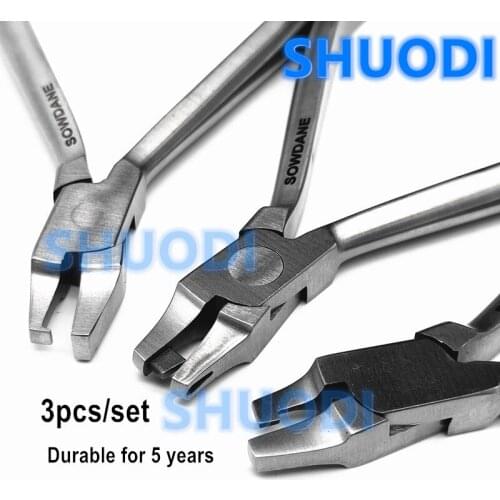 3pcs/set Dental Orthodontic Bracket Aligner Thermal Forming Pliers Invisable Brace Plier Dentist Ortho Instrument Tool
