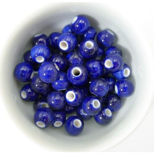 China Ceramic beads not glass Procelain bead for jewelry making 8mm 50pieces/lot beads #A412C
