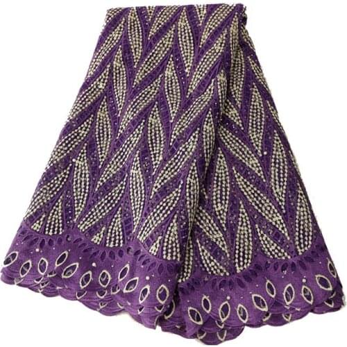 African Lace Fabric With Stone 2020 High Quality Nigerian Lace Fabric Tissu Africain Guipure Embroidery French Tulle Lace Fabric