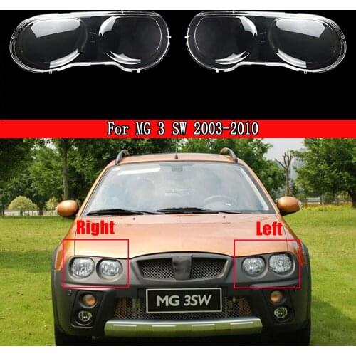 Car Front Headlamps Transparent Lampshades Lampcover Shell Headlight Lens For MG 3 SW 2003 2004 2005 2006 2007 2008 2009 2010