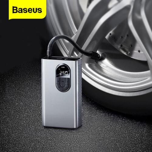 Baseus Car Air Compressor Portable Electric Air Pump Mini Auto Tyre Inflator Car Air Tire Pump For Car Bicycle Moto Boat