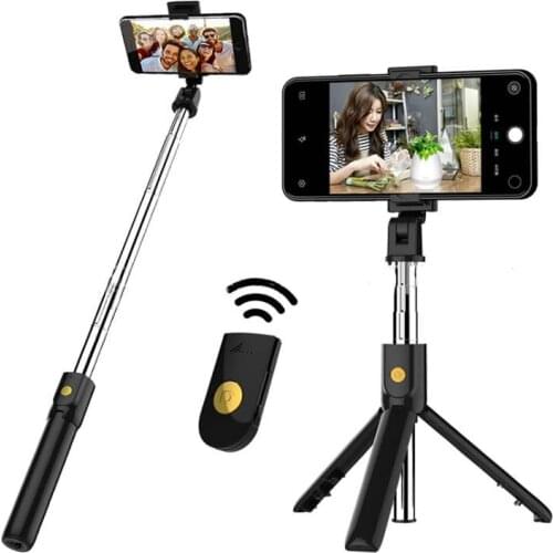 Wireless Bluetooth Selfie Stick for Iphone/Android/Huawei Foldable Handheld Monopod Shutter Remote Extendable Mini Tripod