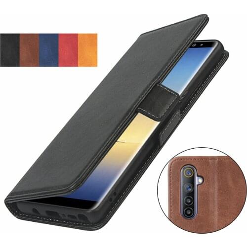 Pu leather Fitted Case for OPPO Realme Narzo Wallet Cover Short-buckle Flip book holster protective phone bag case GG