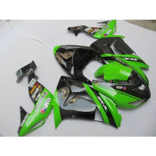 High quality Fairing kits fit for Kawasaki ZX10R 2006 2007 NINJA ZX-10R 06 07 green black ABS bodywork fairings set YH36