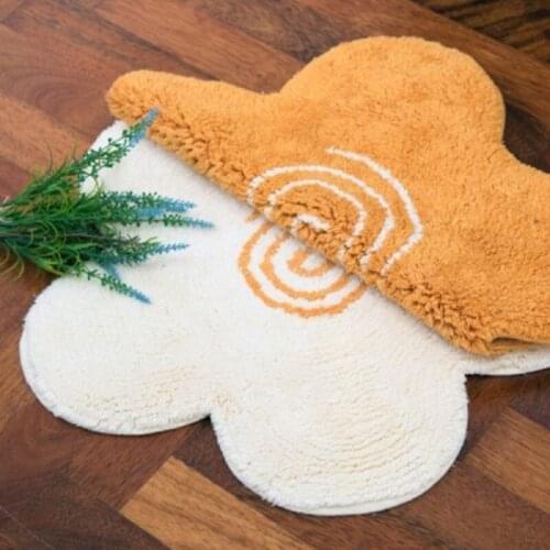 Ins Nordic Door Mat Bathroom Anti-slip Floor Mats Living Room Soft Decorative Carpet Flower Shape Machine Washable Rugs