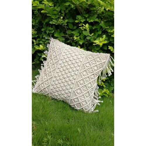 Macrame handmade cushion cover Bohemian throw pillow cover wedding decorative cushion sham custom size and color
