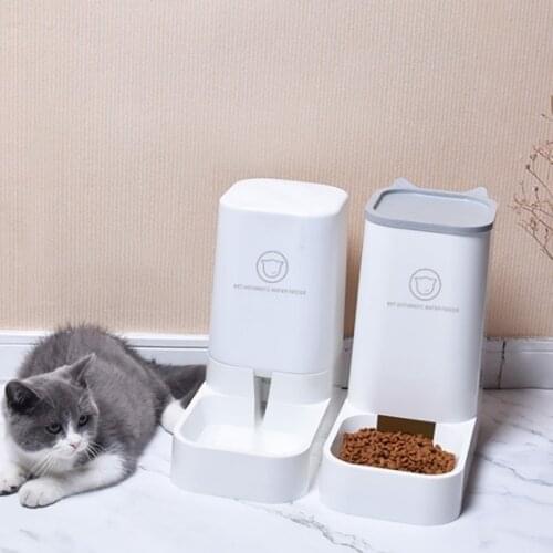 2 Pieces/set Cat Feeding Bowls for Dog Automatic Feeders Dog Water Dispenser Fountain Bottle For Cat Bowl Feeding And DrinkingWF