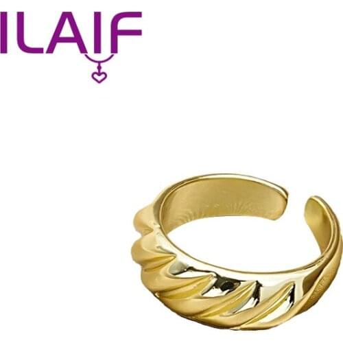 Korean Fashion Croissant Twist Ring Women Ring for Womens Adjustable Bump Opening Jewelry Anéis femininos