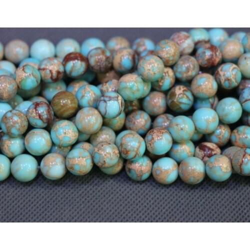 Fashion Aqua Imperial Emperor Stone Necklace, Sediment Slice Loose Beads Drilled Slab Women Accessories Jewelry Making