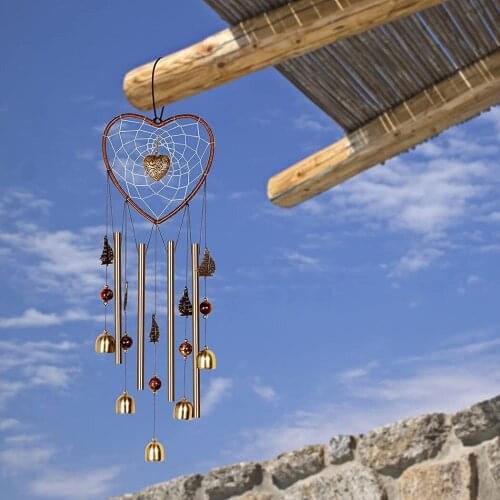 1pc Heart Wind Chimes Outdoor/Indoor Catcher Metal Bell Wind Chimes Mom For Garden Yard Courtyard Home Decor New Arrival