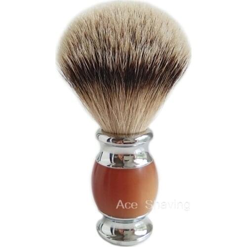 Mens Shaving Kits Silvertip Badger Brush Acrylic and Metal Handle Beard Grooming Tool Face Care