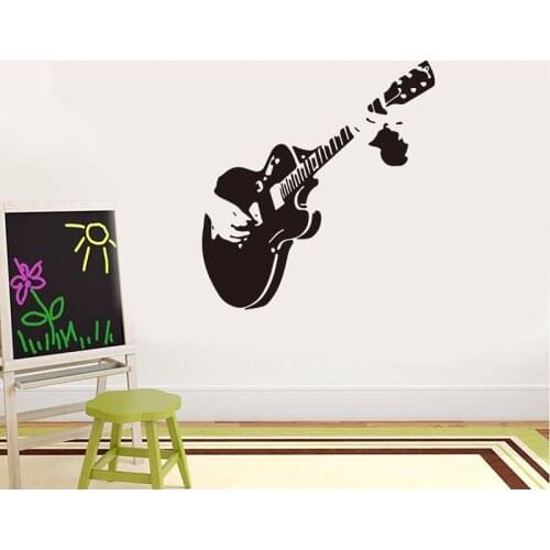 Music guitar Wall Stickers Living room Music Room Restaurant Showcase for home decoration Mural art Decals carved stickers