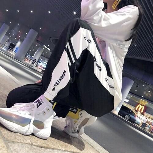 Autumn and winter plush and thickened pants children Korean fashion students loose sports pants show thin new casual and versati