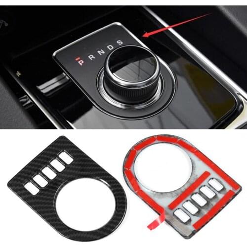 Carbon Fiber Style Gearbox Control Panel Cover Frame fit for Jaguar XF XE XJL XJ F-PA CE f pace x761 ABS Material car styling