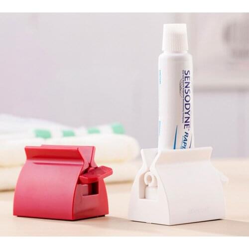 Plastic Toothpaste Tube Squeezer Easy Dispenser Rolling Holder Bathroom