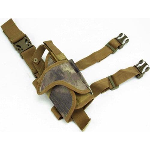 Adjustable Tactical Puttee Thigh Leg Shouder Pistol Gun Holster Pouch Camping Outdoor Hunting Accessories Atacs