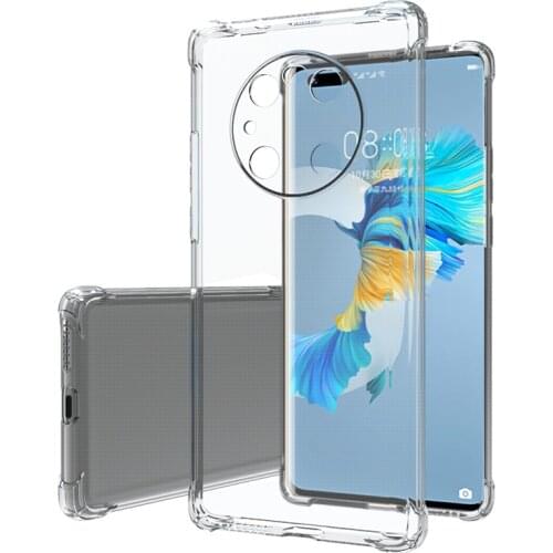 Airbag Silicone Phone Case for Huawei Mate40 Mate 40 E RS Pro Plus 40E 40pro 40RS ProPlus Porsche Design Shockproof Clear Covers