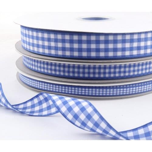 Blue Chevron ribbon Check Wired Ribbon Easter ribbon Spring Ribbon Thin Grosgrain Ribbon DIY Crafts 10mm/16mm/25mm