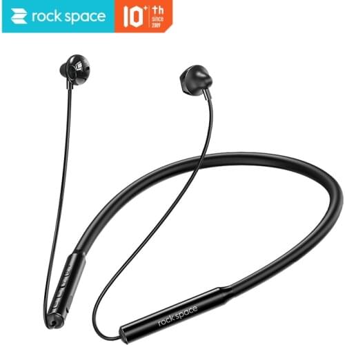 Rock space Neckband Sport Headphone Wireless Bluetooth Earphone Built-in Mic Wireless earbuds stereo auriculares for phone
