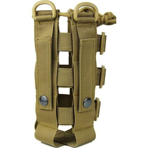 Water Bottle Bag Military Outdoor Travel Hiking Drawstring Holder Kettle Carrier Bag Multifunctional Mountaineering Outdoor